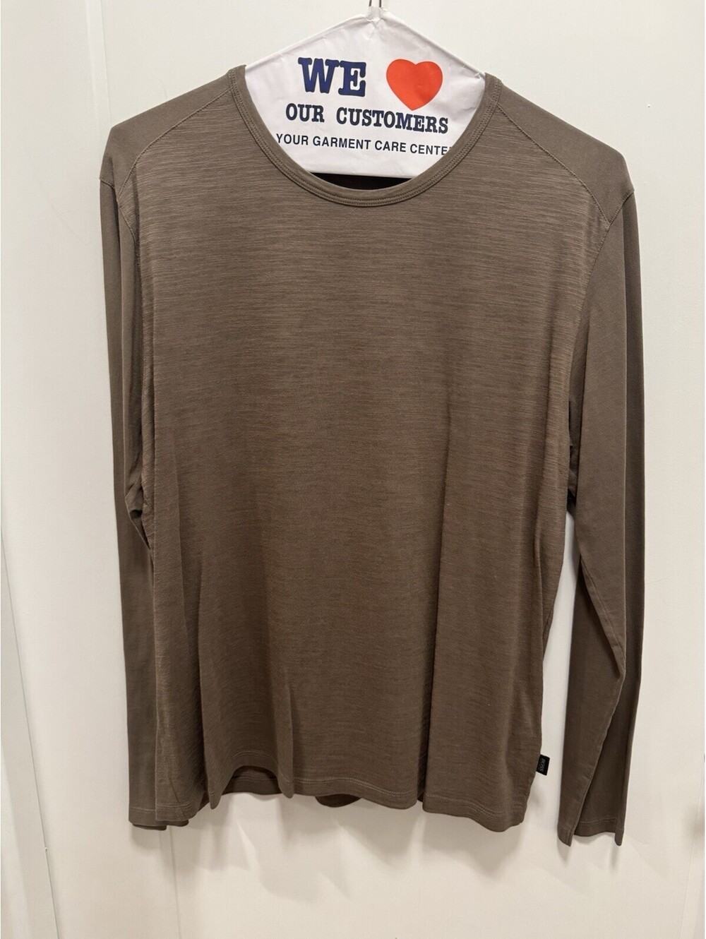 HUGO BOSS Cotton Knit Regular Fit Long Sleeve Men's T-Shirt Size L